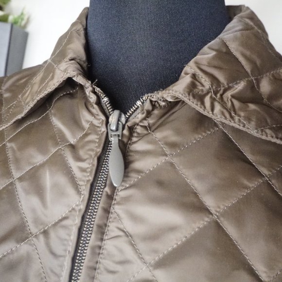 EDDIE BAUER Down Shirt Jacket Brown M Tall Zip Up - Picture 6 of 11